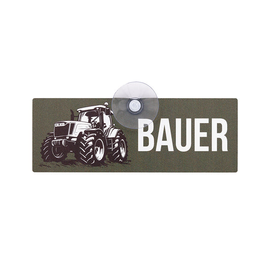 Saugnapfschild für Autoscheibe  "Bauer"