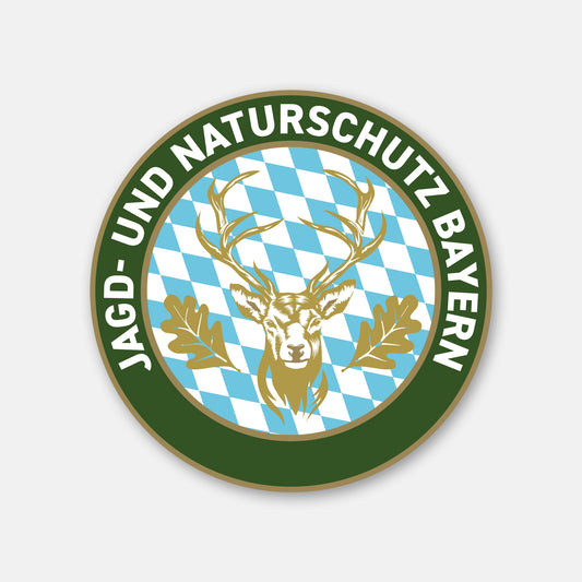 Jagdaufkleber "Jagd- und Naturschutz" Hirsch Bayern