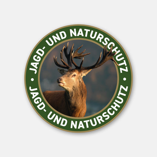 Magnetschild "Jagd- und Naturschutz" Hirsch