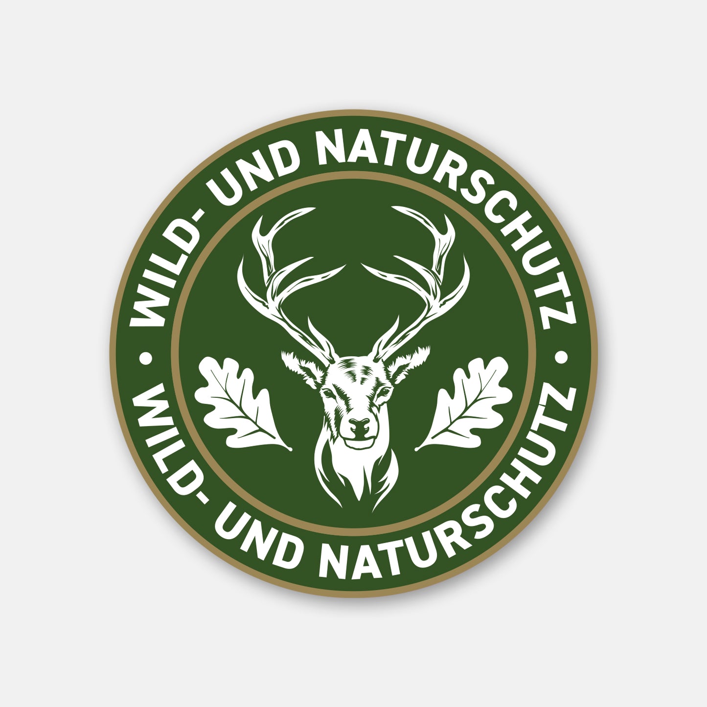 Jagdaufkleber "Wild- und Naturschutz" Hirsch Logo