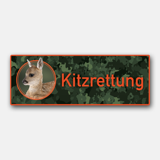 Premium Jagdaufkleber "Kitzrettung"