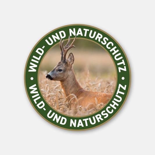 Magnetschild "Wild- und Naturschutz" Rehbock