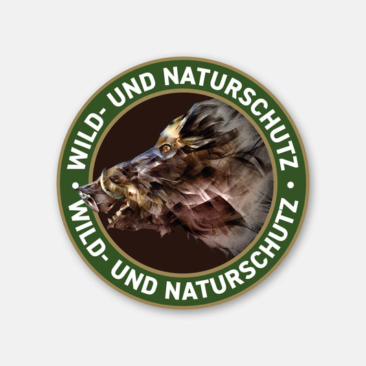 Jagdaufkleber "Wild- und Naturschutz" Keiler