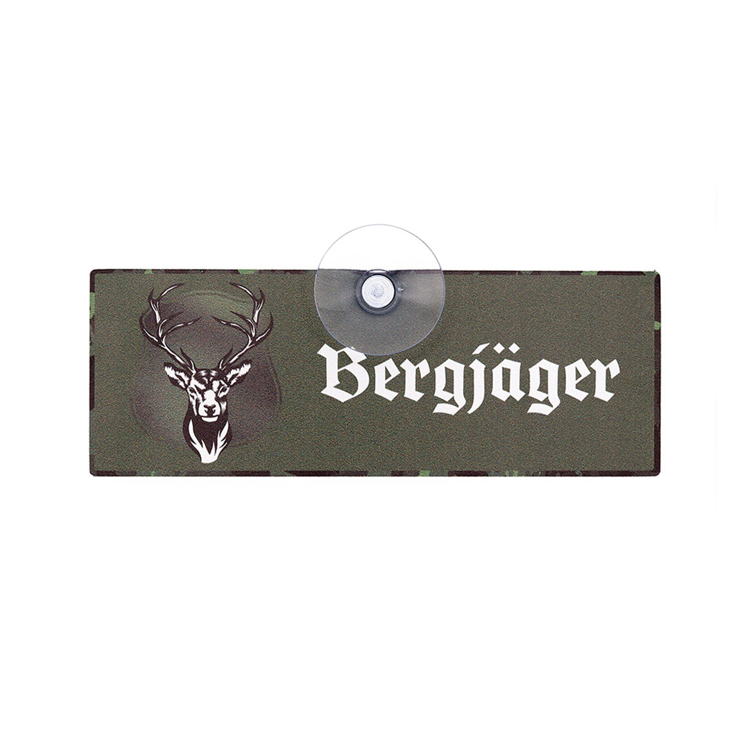 Jagdschild mit Saugnapf  "Bergjäger"