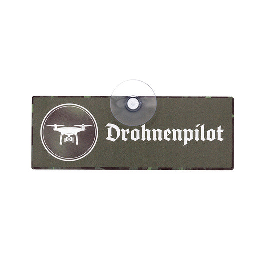 Jagdschild mit Saugnapf  "Drohenpilot" I